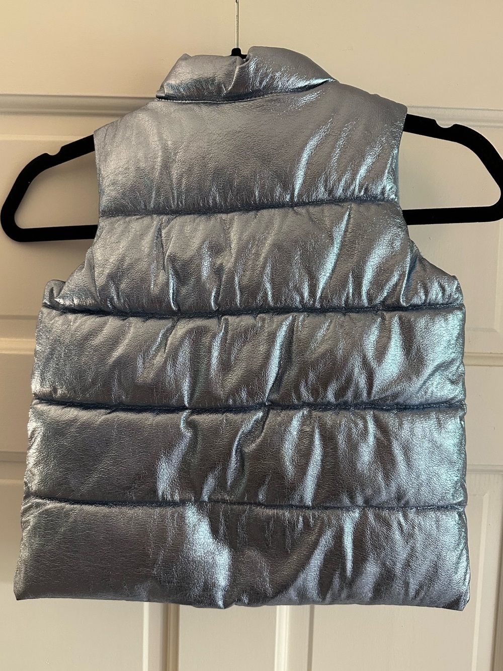 Kids Puffy Vest Metallic Blue Old Navy 4T - Picture 3 of 6